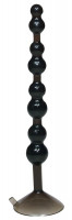 Анальные шарики, цепочки - Черный анальный стимулятор Love Throb 7 - 17,8 см.