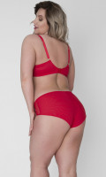 Бюстгальтер с мягкой чашкой plus size из кружева с  ресничками 