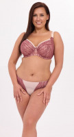 Бюстгальтер plus size с мягкой чашкой из гипюра с люрексом