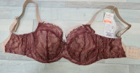 Бюстгальтер plus size с мягкой чашкой из гипюра с люрексом