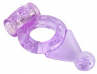 Эрекционные кольца - Фиолетовое виброкольцо с хвостом