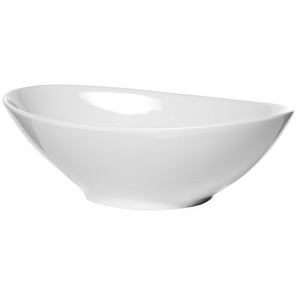Салатник «Кунстверк» овальный;фарфор;0,53л;,H=50,L=200,B=125мм;белый