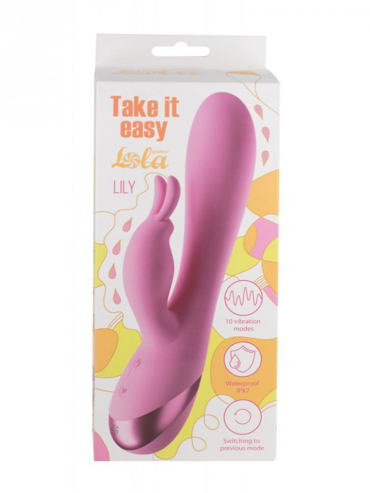 Розовый перезаряжаемый вибратор Lily - 19,6 см.