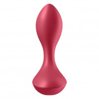 Красный вибромассажёр простаты Satisfyer Backdoor Lover - 14 см.