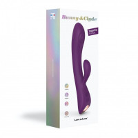 Фиолетовый вибратор-кролик Bunny & Clyde - 22,5 см.
