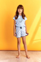 Пижамы для девочек - Хлопковая пижама для девочек Klara с ракушками