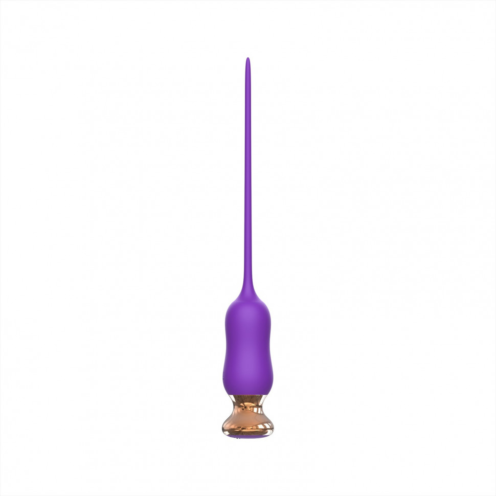 Фиолетовый тонкий стимулятор Nipple Vibrator - 23 см.