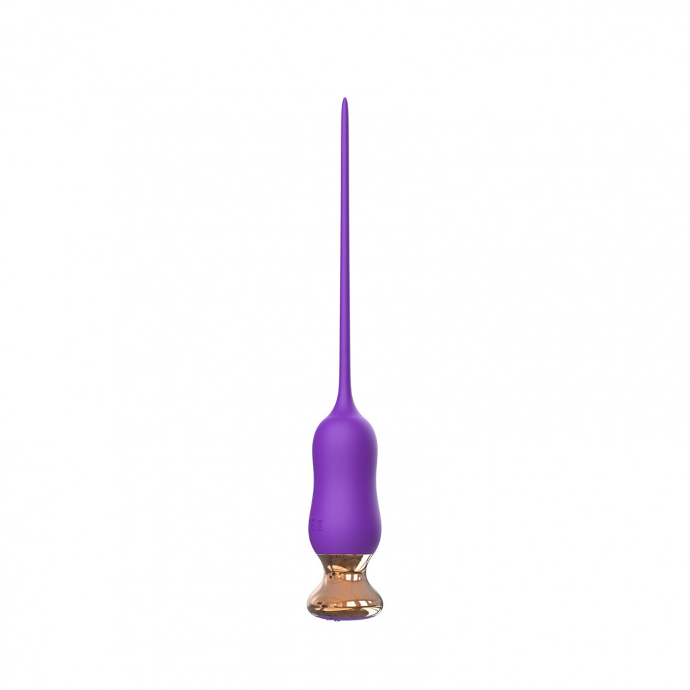 Фиолетовый тонкий стимулятор Nipple Vibrator - 23 см.