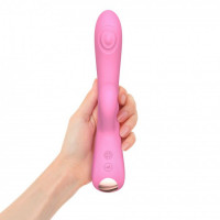 Розовый вибратор-кролик Bunny & Clyde - 22,5 см.