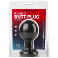 Анальные пробки - Круглая черная анальная пробка Classic Round Butt Plugs Large - 12,1 см.