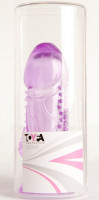 Насадки и удлинители - Фиолетовая гелевая насадка с шипами - 13 см.