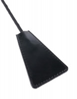 Кнуты, плётки, хлысты - Черный стек Feather Crop с пуховкой на конце - 53,3 см.