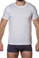 Домашняя одежда - Хлопковая мужская футболка с круглым вырезом