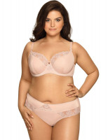 Бюстгальтер plus size с сшивными чашками и кружевом