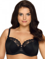 Бюстгальтер plus size с сшивными чашками и кружевом