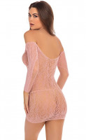 Эротическое платье - Пикантное короткое платье с длинным рукавом и отрытыми плечами