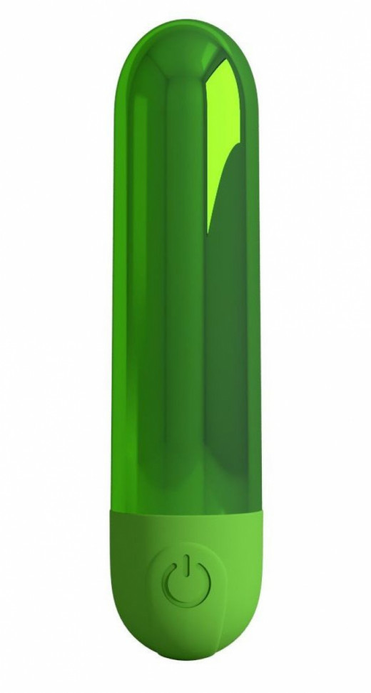 Зеленая перезаряжаемая вибропуля Kiwi