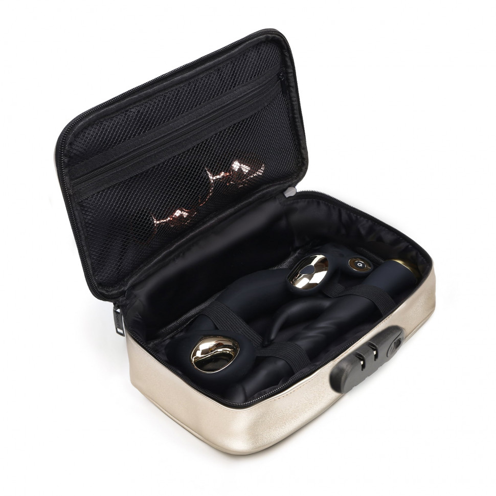 Золотистая сумочка для хранения игрушек Discreet Box