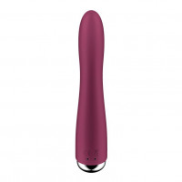 Малиновый вибратор-ротатор Spinning Vibe 1 - 18 см.