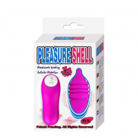 Вибропуля Pleasure Shell с рёбрышками и выносным пультом управления
