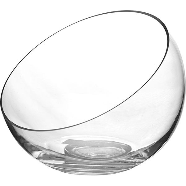 Ваза-шар косой срез;стекло;1,75л;D=26см;прозр.