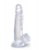 Прозрачный фаллоимитатор 7  Cock with Balls - 20,3 см.