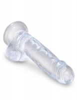 Прозрачный фаллоимитатор 7  Cock with Balls - 20,3 см.