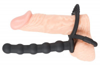 Мужские страпоны - Насадка на пенис для двойного проникновения Cock & ball ring