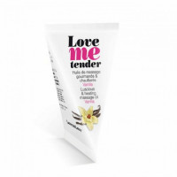 Съедобное согревающее массажное масло Love Me Tender Vanilla с ароматом ванили - 10 мл.