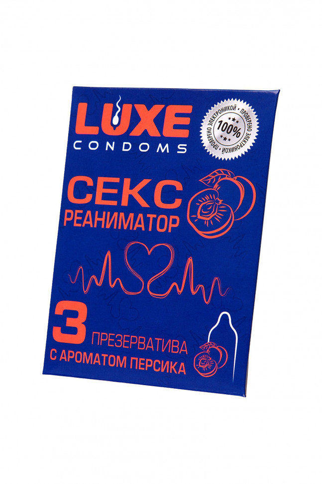 Презервативы с ароматом персика  Сексреаниматор  - 3 шт.