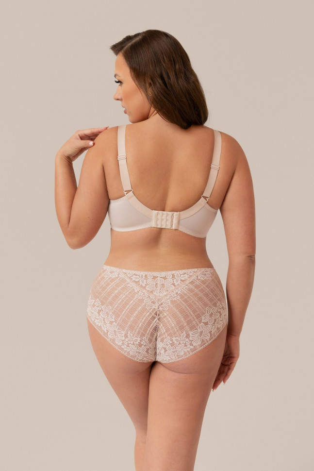 Бюстгальтер-топ +size из гипюра с люрексом