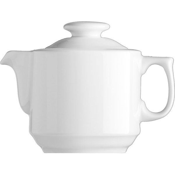 Чайник заварочный «Прага» с крышкой;фарфор;0,75л;D=12,H=14,5,L=20,B=12см;белый