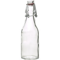 Бутылка «Свинг» с пробкой;стекло,пластик;250мл;D=64,H=192,L=50мм
