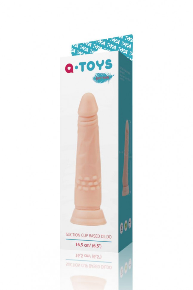 Телесный фаллоимитатор A-toys с присоской и шишечками