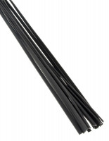 Кнуты, плётки, хлысты - Чёрная плетка Deluxe Cat O  Nine - 62 см.
