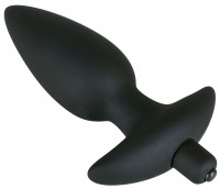 Анальные вибраторы - Чёрная анальная вибровтулка Black Velvet с 5 скоростями - 17 см.