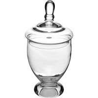 Ваза декоративная с крышкой;стекло;1,5л;D=13,7,H=31,5см;прозр.