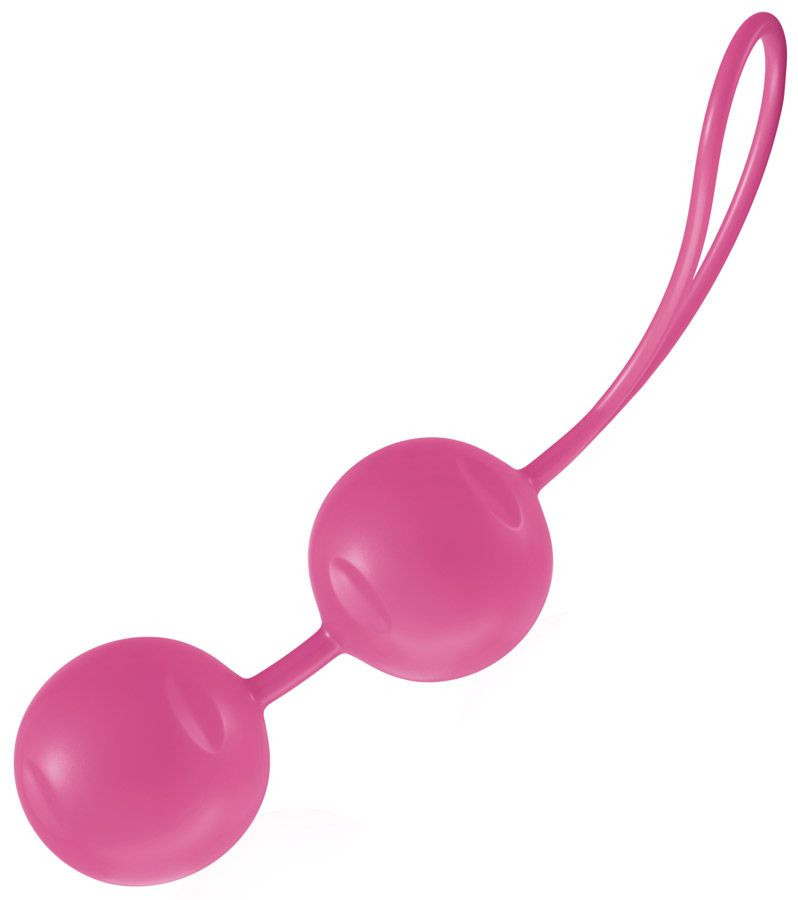 Нежно-розовые вагинальные шарики Joyballs с петелькой
