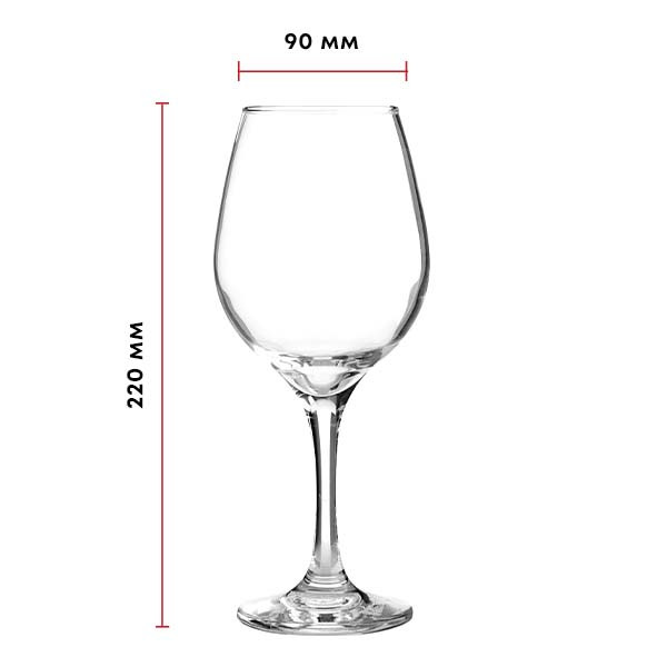 Бокал для вина «Амбер»;стекло;460мл;D=9,H=22см;прозр.