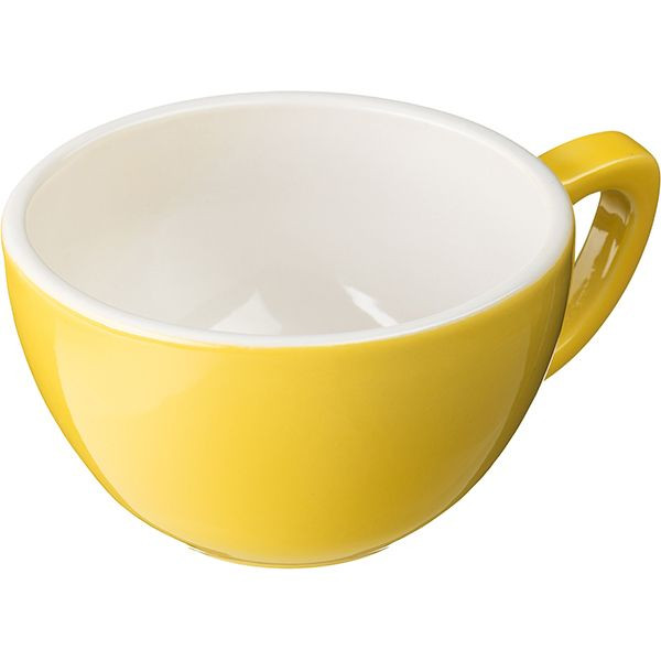Чашка кофейная «Пур-Амор»;фарфор;300мл;D=110/60,H=65,L=140мм;желт.,белый
