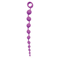 Лиловая анальная цепочка Beaded Adventure - 35,5 см.