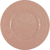 Тарелка «Скалистос» мелкая;керамика;D=225,H=25мм;розов.