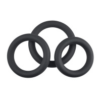 Набор из 3 черных эрекционных колец 3 Ring Circus