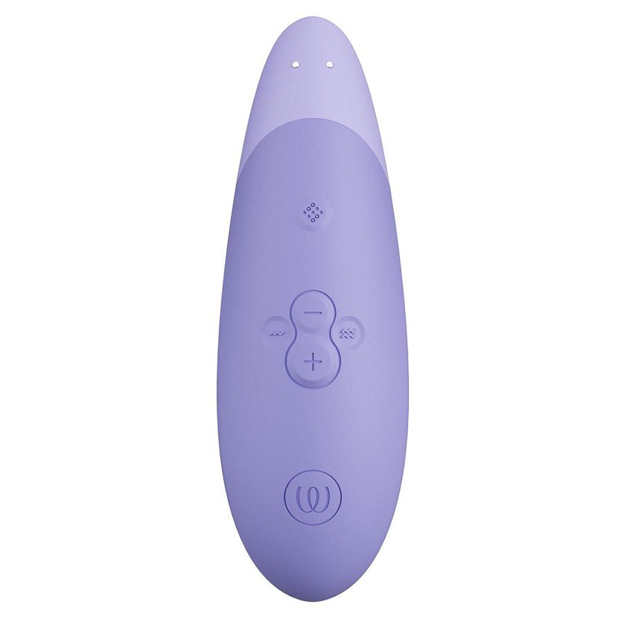 Сиреневый бесконтактный клиторальный стимулятор Womanizer Enhance с вибрацией