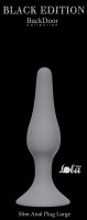 Светло-серая анальная пробка Slim Anal Plug Large - 12,5 см.