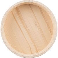 Кадка для риса;бамбук,пластик;D=270,H=75мм;бежев.