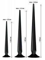 Набор из 3 длинных анальных пробок Super Long Flexible Butt Plug Set