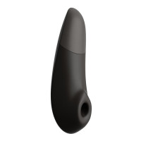 Черный бесконтактный клиторальный стимулятор Womanizer Enhance с вибрацией