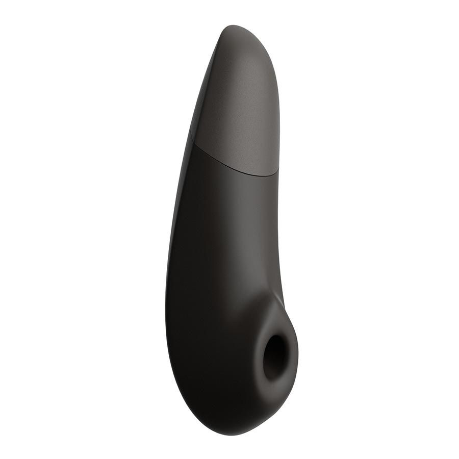 Черный бесконтактный клиторальный стимулятор Womanizer Enhance с вибрацией