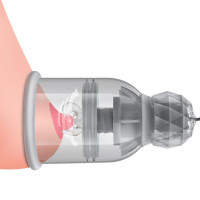 Помпы и стимуляторы для груди - Прозрачные вибронасадки на соски со сменными колпачками Titillator